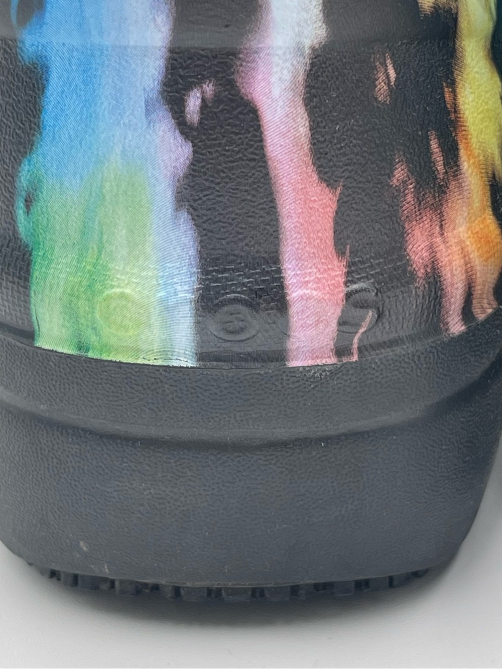 Crocs Neria Pro II Slip On Work Nurse Clogs Shoes Black Tie Dye Womens Size 7 - Picture 4 of 12